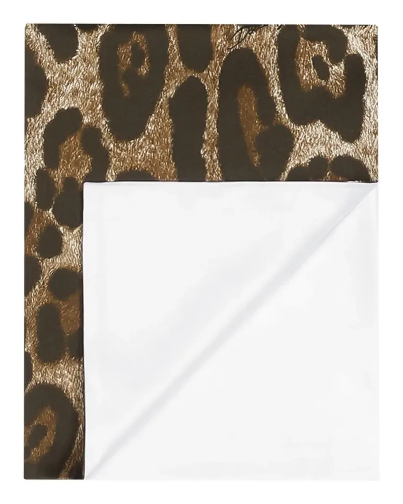 Dolce & Gabbana Kissenbezüge mit Leoparden-Print (2er-Set) - Weiß Weiß