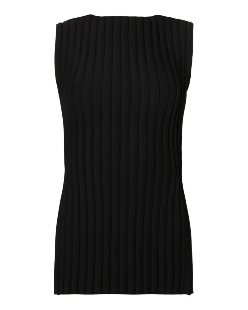 SPORTMAX Geripptes Stricktop - Schwarz Schwarz