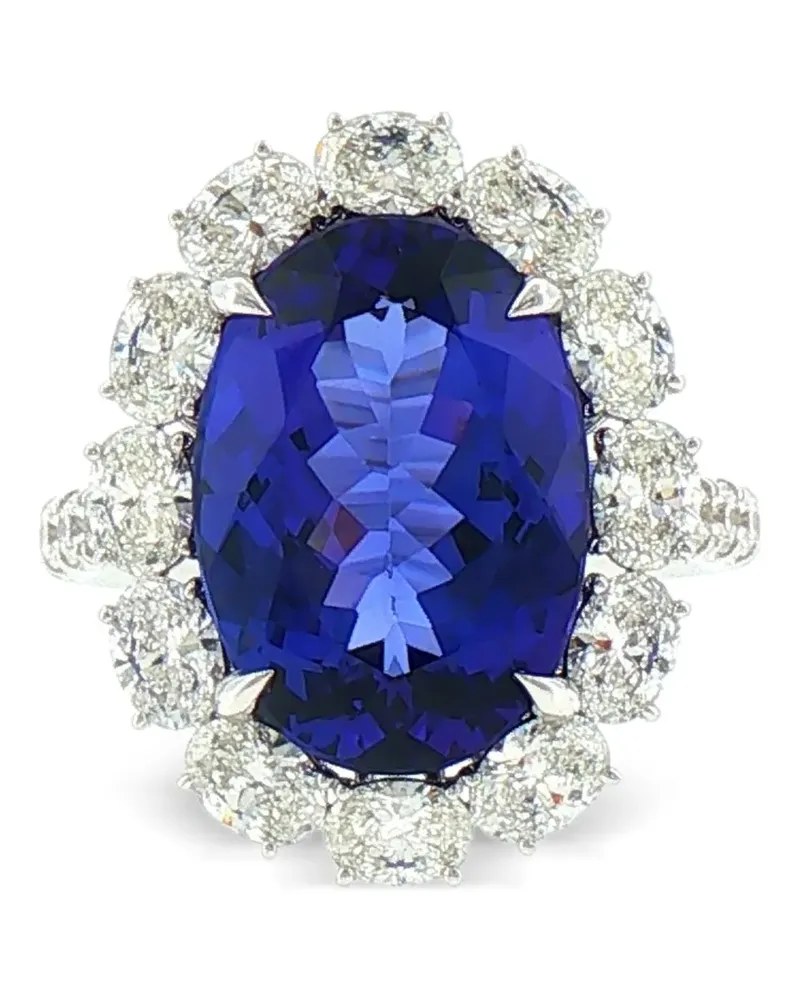 HYT Jewelry Ring mit Diamant und Tansanit - Silber Silber