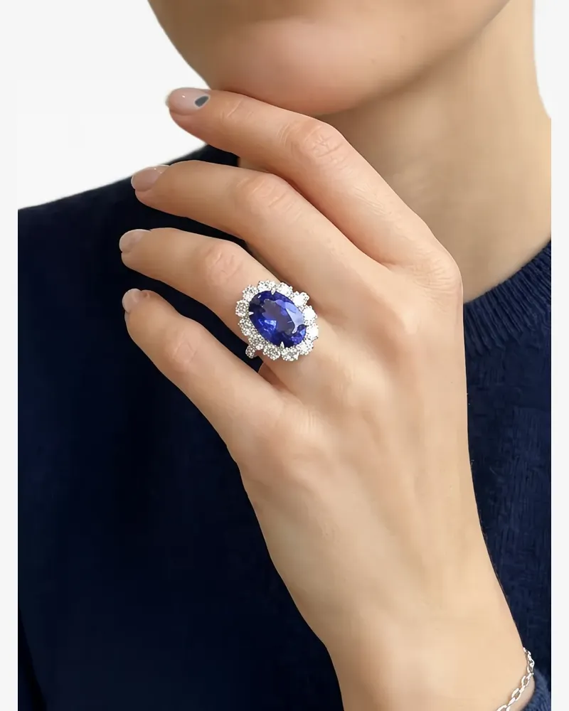 HYT Jewelry tanzanite and diamond ring - Silber Silber