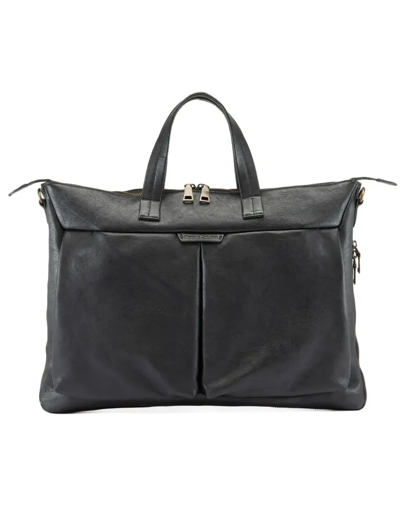 Officine Creative Italia zip leather backpack - Schwarz Schwarz