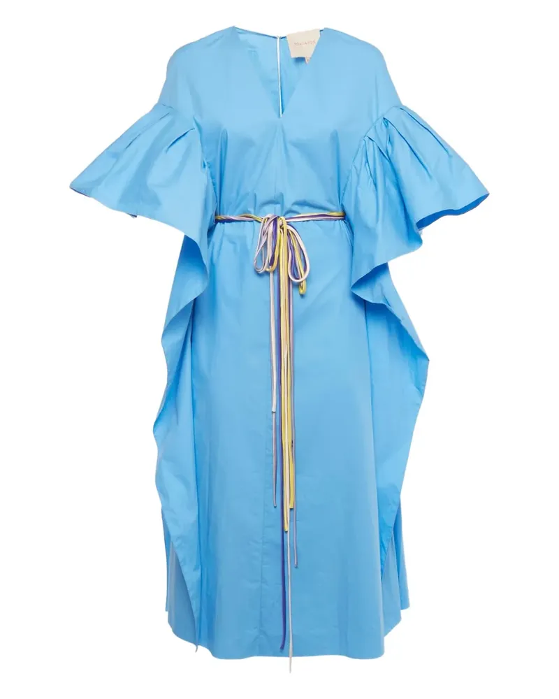 Roksanda Ilincic Gerüschtes Popeline-Kleid - Blau Blau