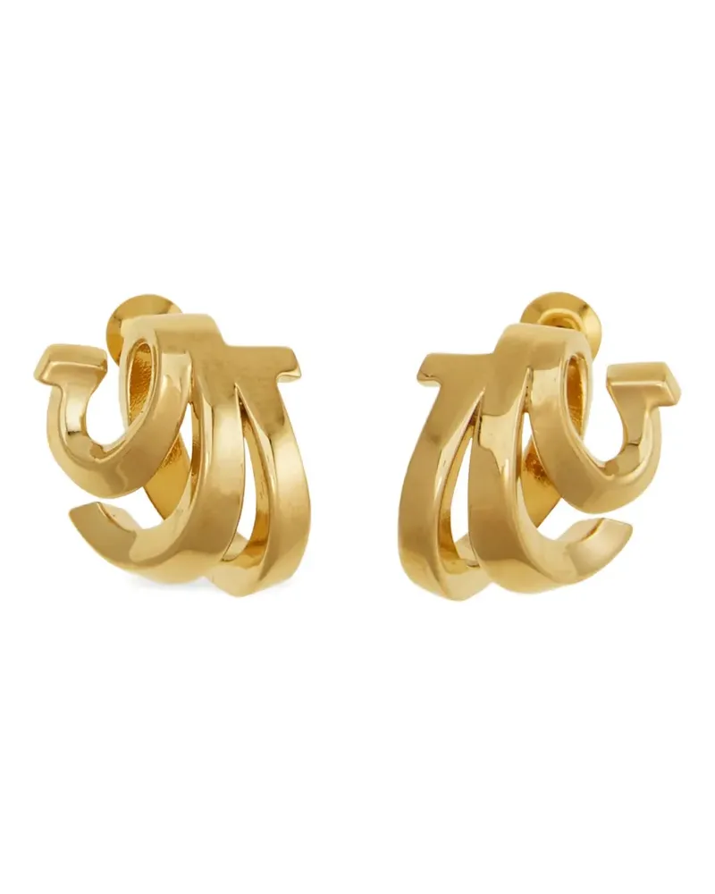 Ferragamo Creolen mit Gancini-Detail - Gold Gold