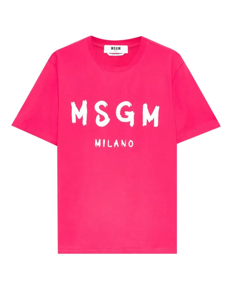 MSGM T-Shirt mit Print - Rosa Rosa