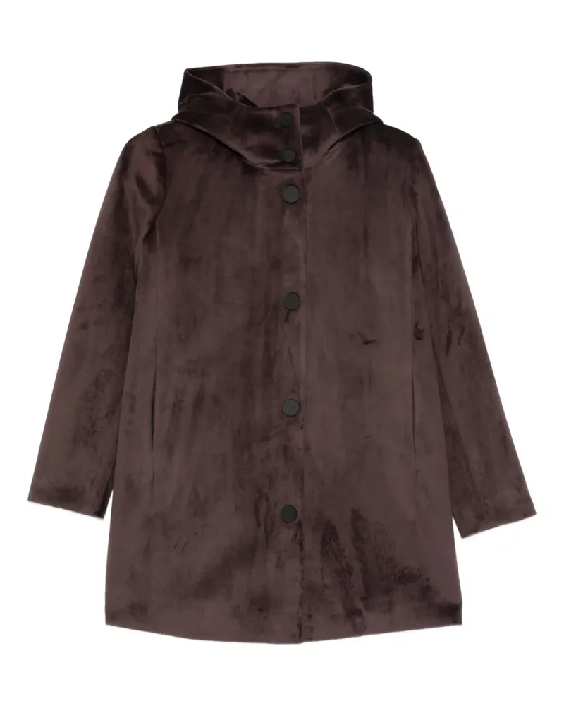 Roberto Ricci Designs Velour Neo buttoned-hooded coat - Rot Rot