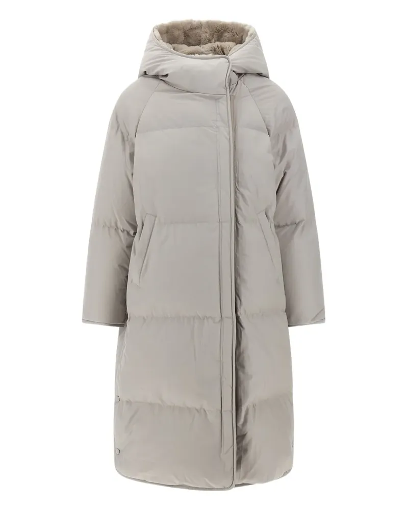 Yves Salomon Parka mit Shearling-Einsatz - Grau Grau