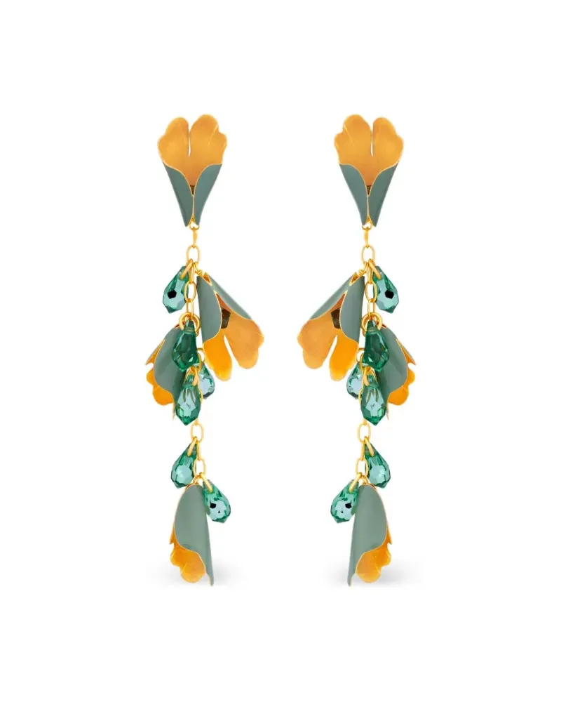 Oscar de la Renta Bellflower Hängeohrringe - Grün Grün