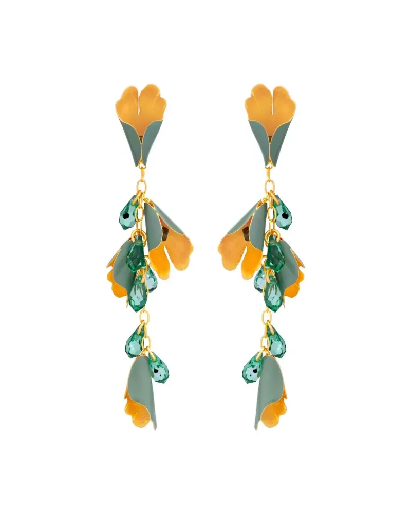 Oscar de la Renta Bellflower Hängeohrringe - Grün Grün
