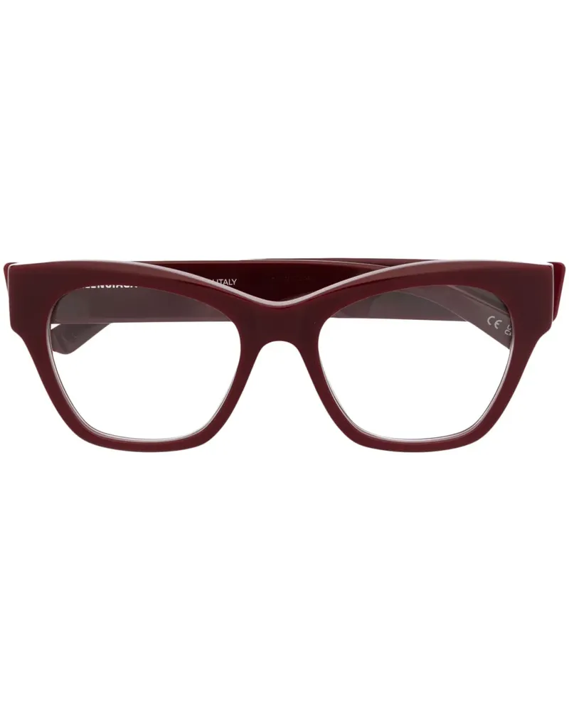 Balenciaga Cat-Eye-Brille mit Logo - Rot Rot