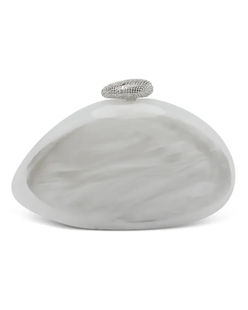 Benedetta Bruzziches Artemisia marble-effect clutch bag - Weiß Weiß