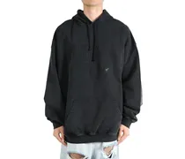 Hoodie mit Logo-Stickerei - Schwarz