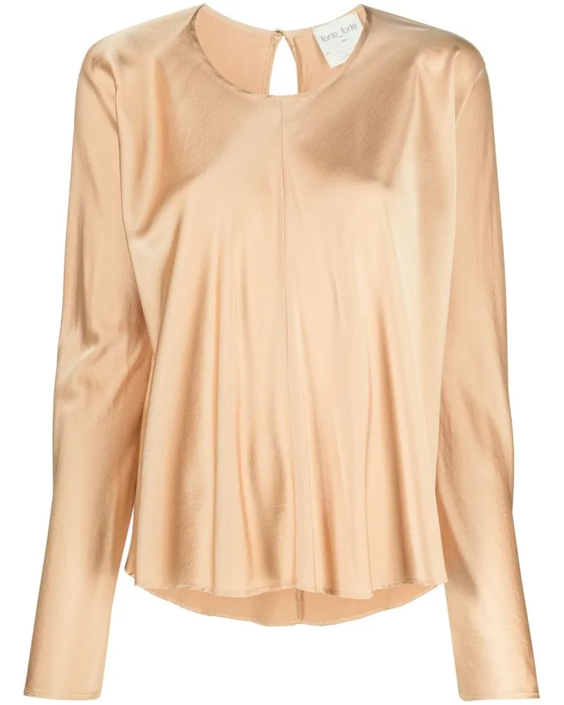 forte_forte Bluse aus Seide - Nude Nude