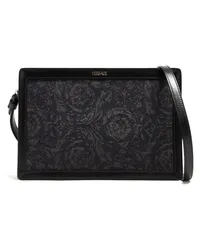 Versace Clutch aus Barocco-Jacquard Schwarz