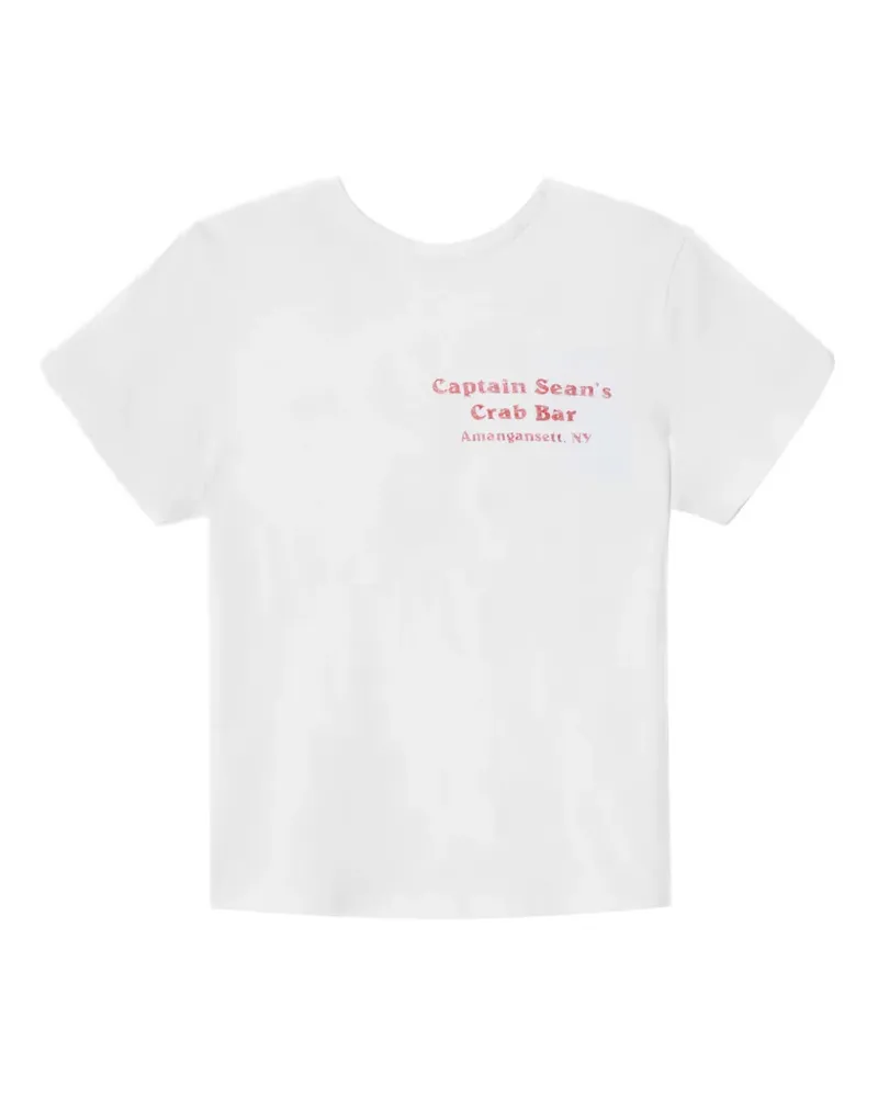 RE/DONE T-Shirt mit Krebs-Print - Weiß Weiß