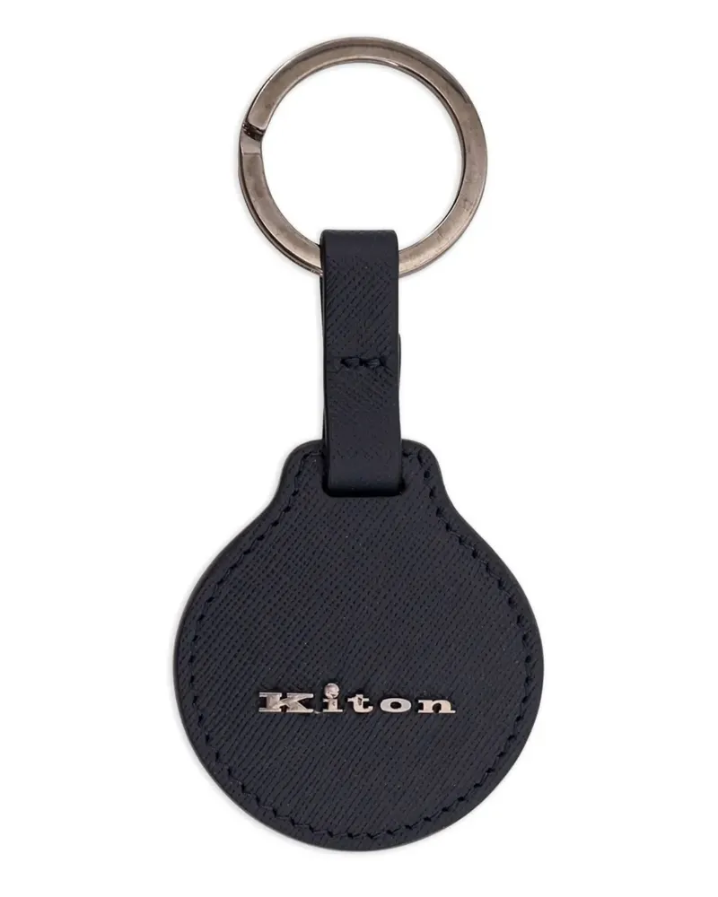 Kiton Schlüsselanhänger aus Leder - Blau Blau
