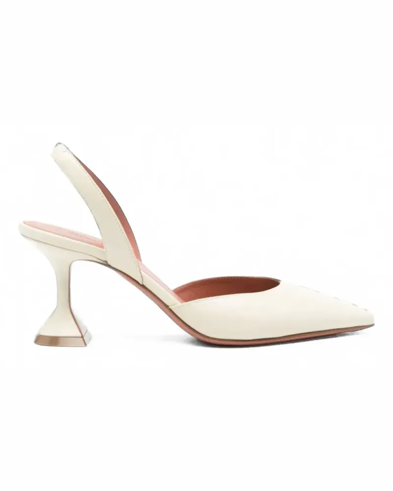 Amina Muaddi Holli Slingback-Pumps - Weiß Weiß