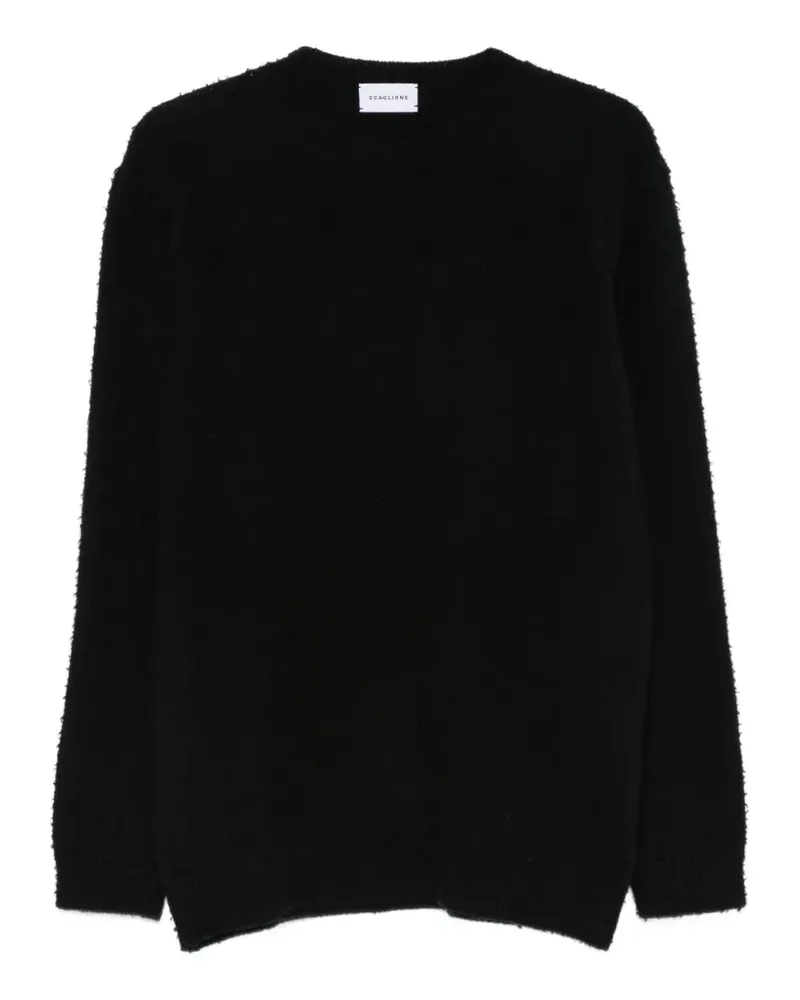 Scaglione Pullover im Distressed-Look - Schwarz Schwarz