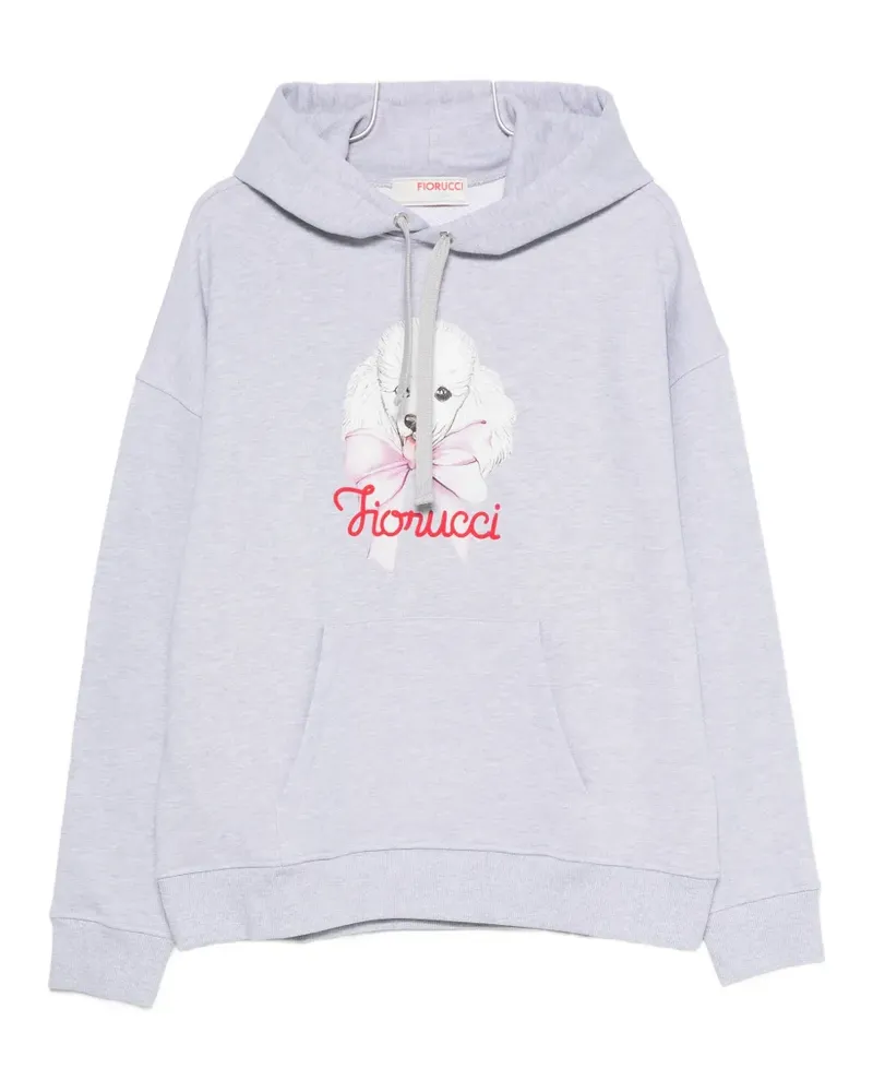 Fiorucci poodle-print hoodie - Grau Grau