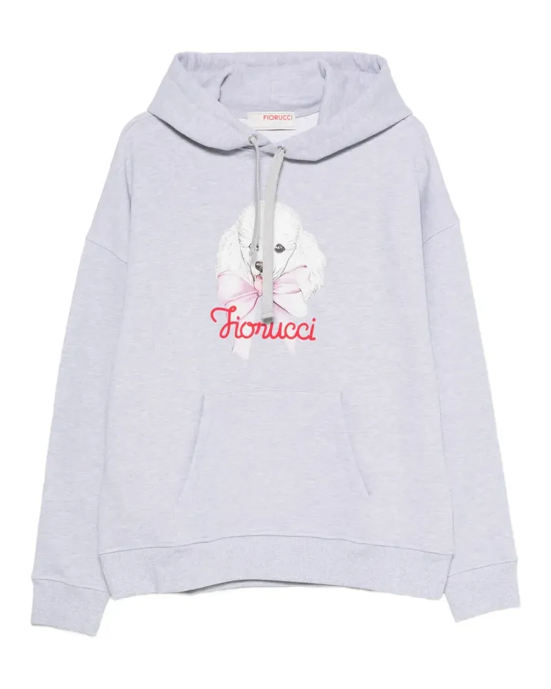 Fiorucci poodle-print hoodie - Grau Grau
