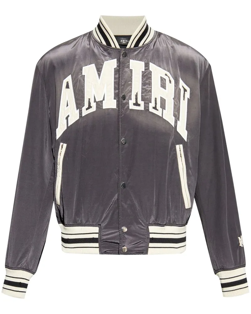 Amiri Bomberjacke mit Logo-Stickerei - Grau Grau