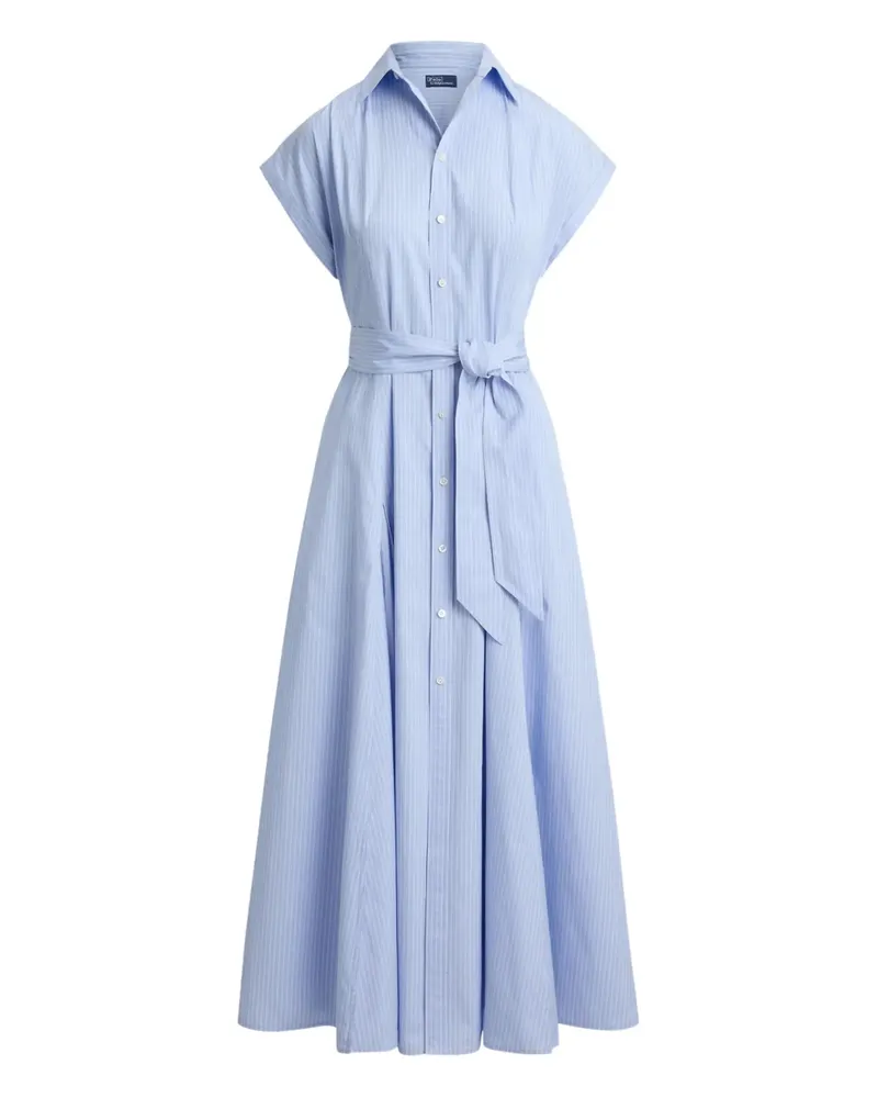 Ralph Lauren Gestreiftes Emma Maxikleid mit Bindegürtel - Blau Blau