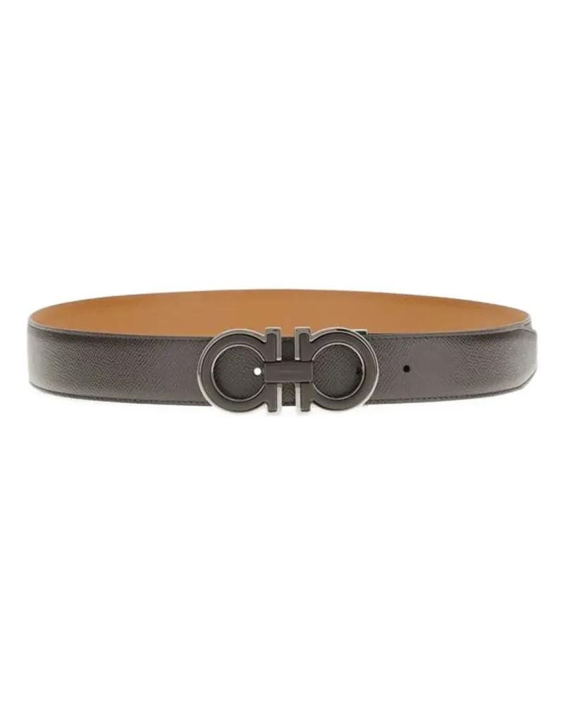 Ferragamo Gancini reversible belt - Braun Braun