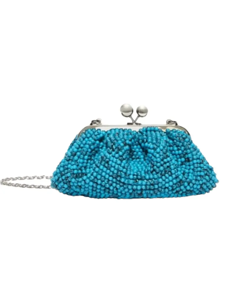 Max Mara small Pasticcino bead-embellished clutch bag - Blau Blau