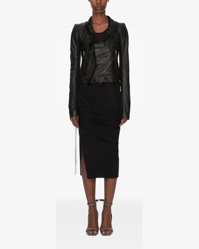 Rick Owens Edfu Midirock mit Kordelzug - Schwarz Schwarz