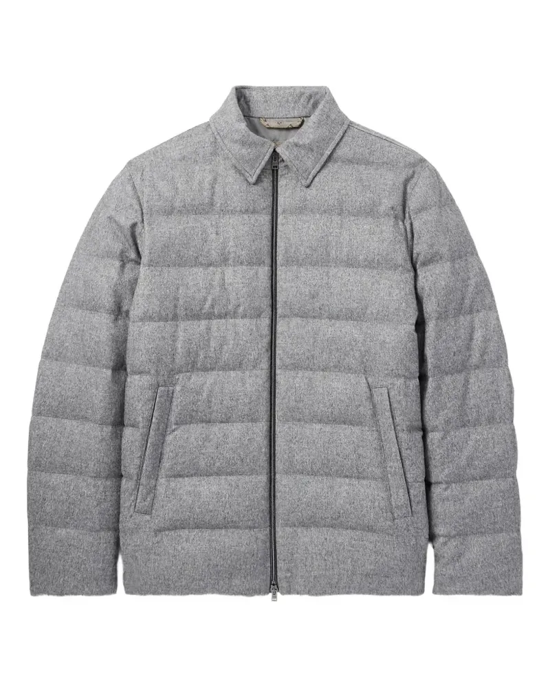 Herno Gefütterte Jacke mit Reißverschluss - Grau Grau