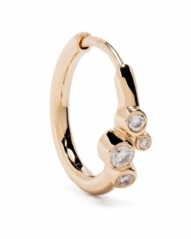 Maria Black 14kt Gelbgoldcreolen mit Diamanten Gold