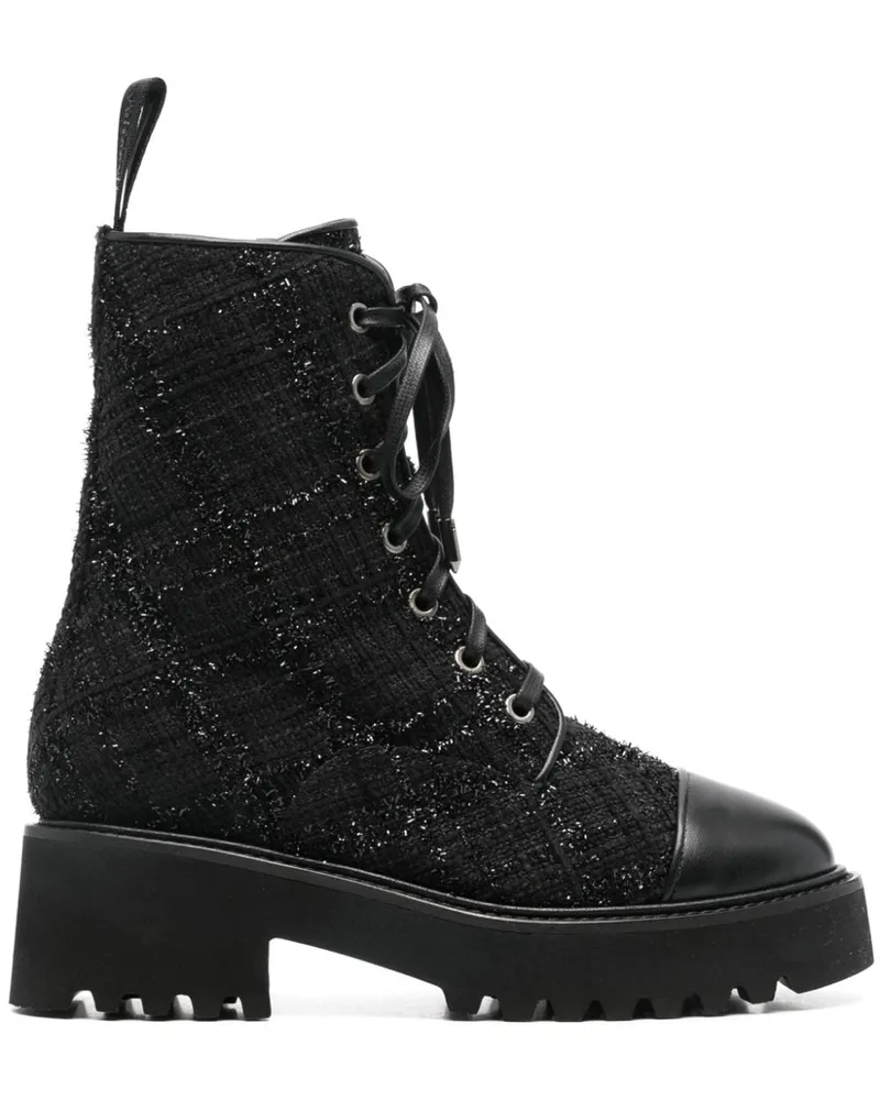 Aquazzura Desert-Boots 50mm - Schwarz Schwarz