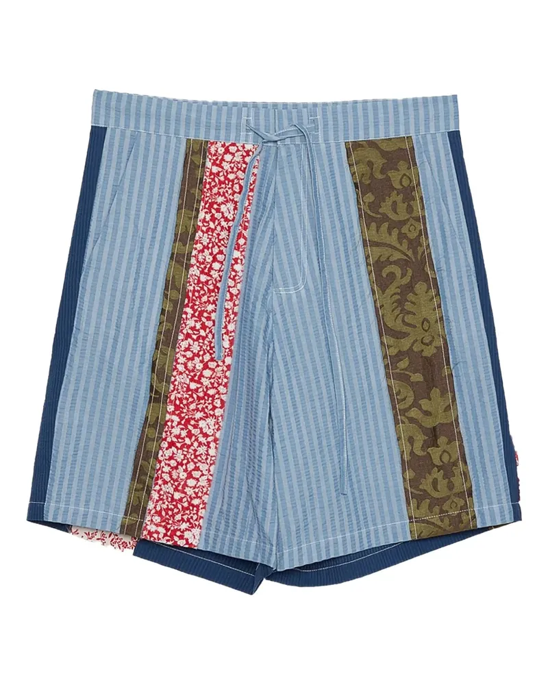 Edward Cuming patchwork performance shorts - Blau Blau