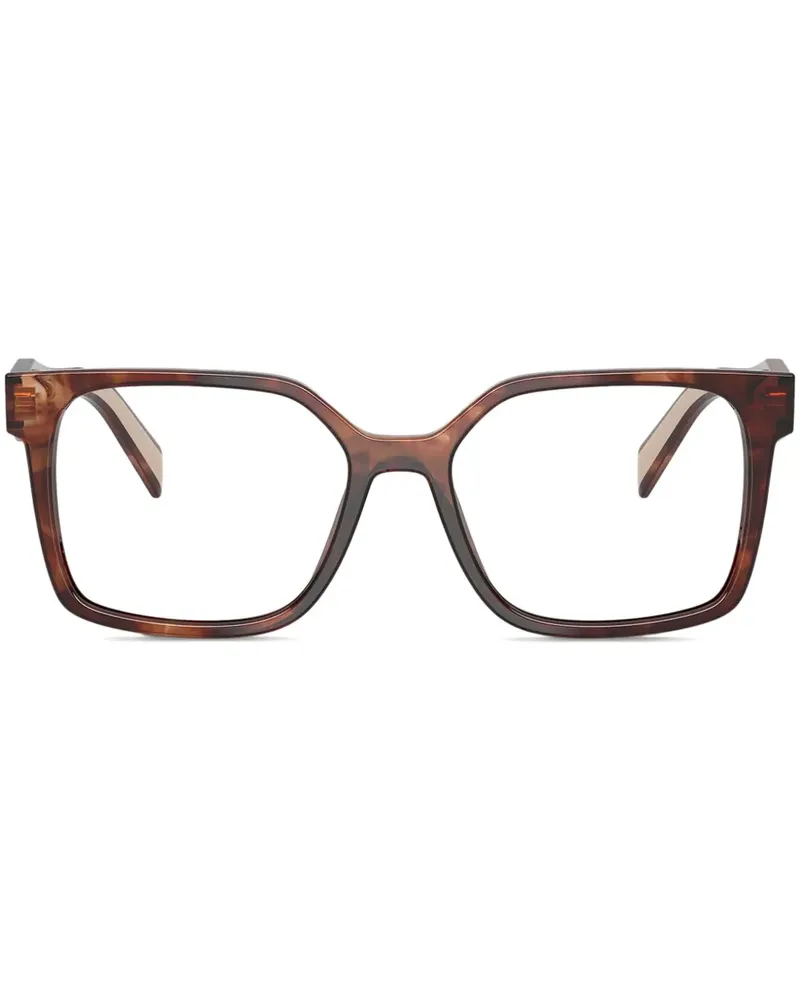 Prada Brille mit eckigem Gestell - Braun Braun