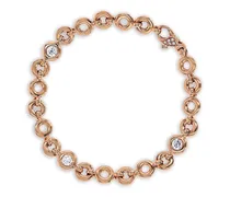 18kt RockChain Rotgoldarmband mit Diamanten - Rosa