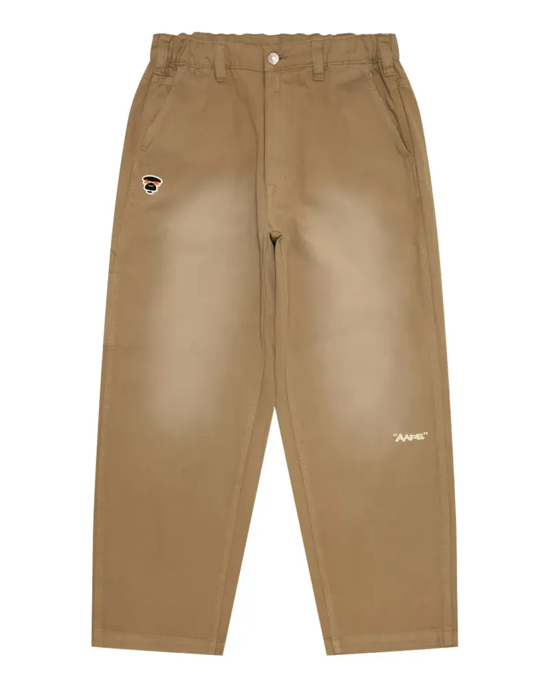 BAPE Hose mit Logo-Patch - Nude Nude