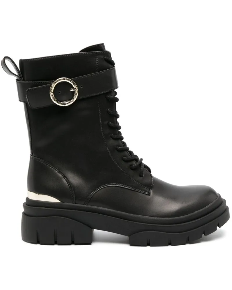 Just Cavalli Stiefeletten mit Gürtel - Schwarz Schwarz