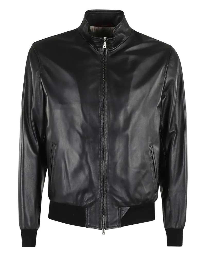 Stewart Lederjacke mit Reißverschluss - Schwarz Schwarz