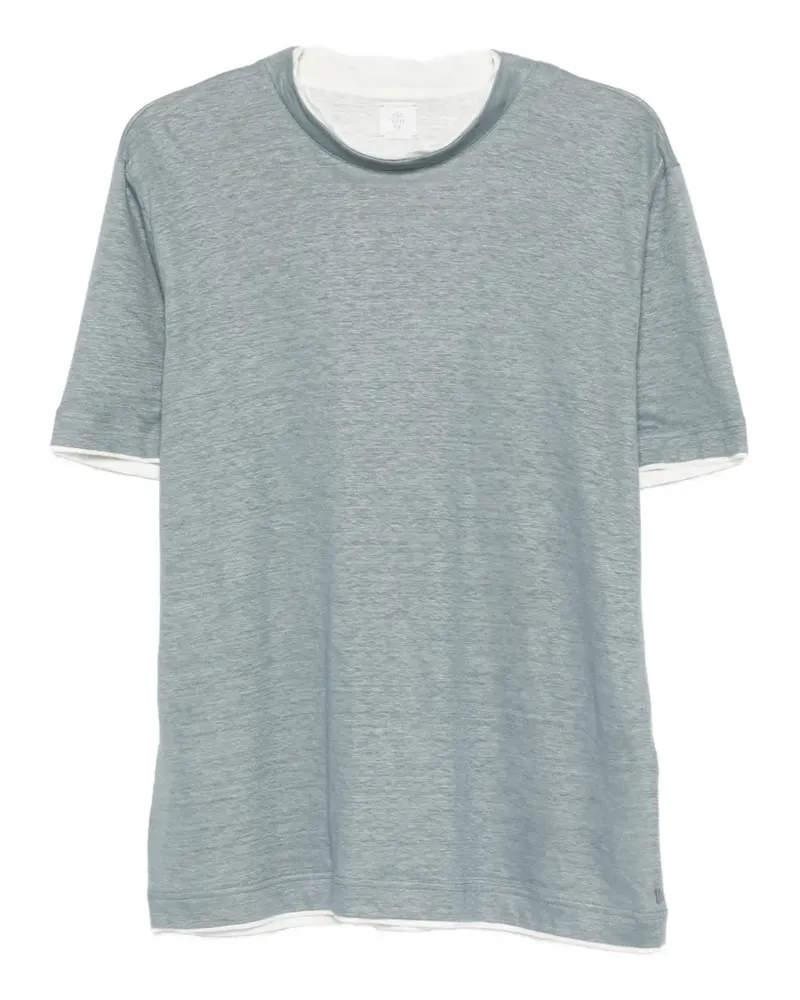 Eleventy T-Shirt mit Rundhalsausschnitt - Blau Blau