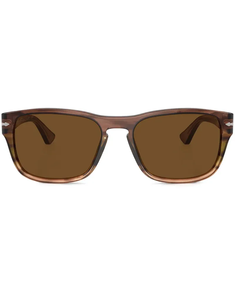 Persol Sonnenbrille mit eckigem Gestell - Braun Braun