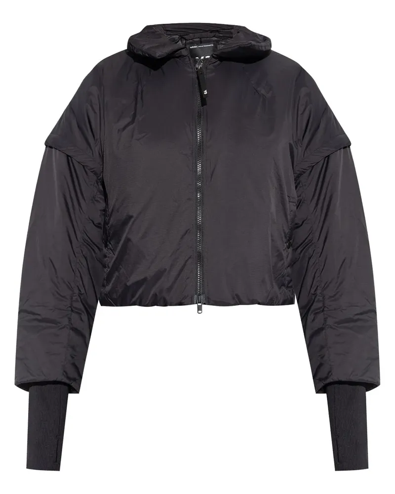 Y-3 Gefütterte Cropped-Jacke - Schwarz Schwarz