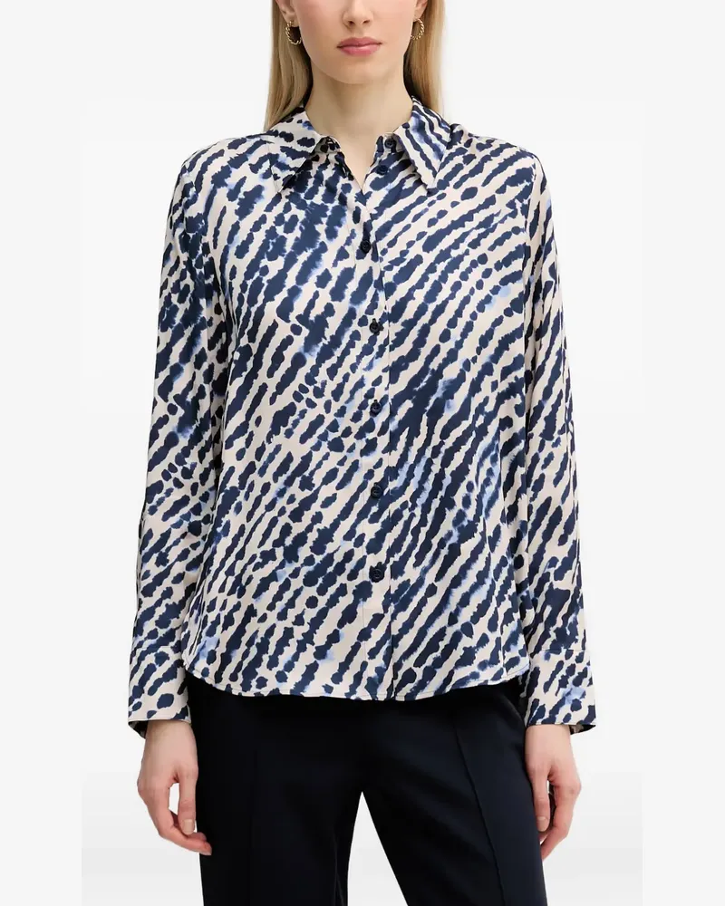 MARC AUREL abstract-print long-sleeve shirt - Nude Nude