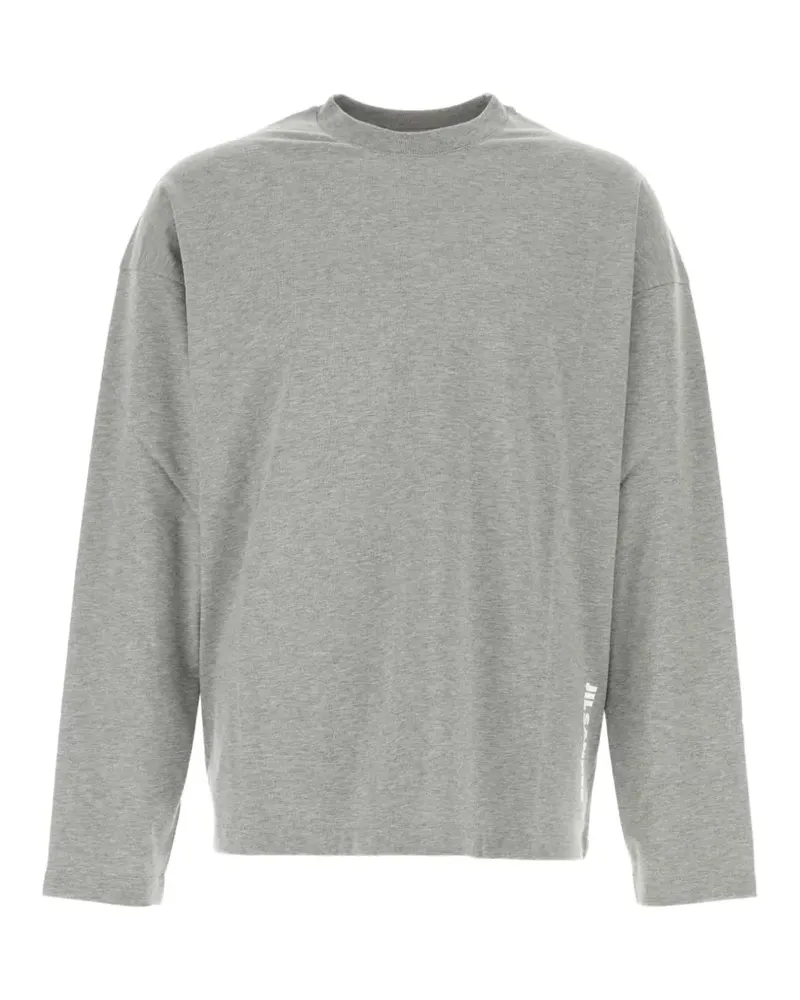 Jil Sander Langarmshirt mit Rundhalsausschnitt - Grau Grau