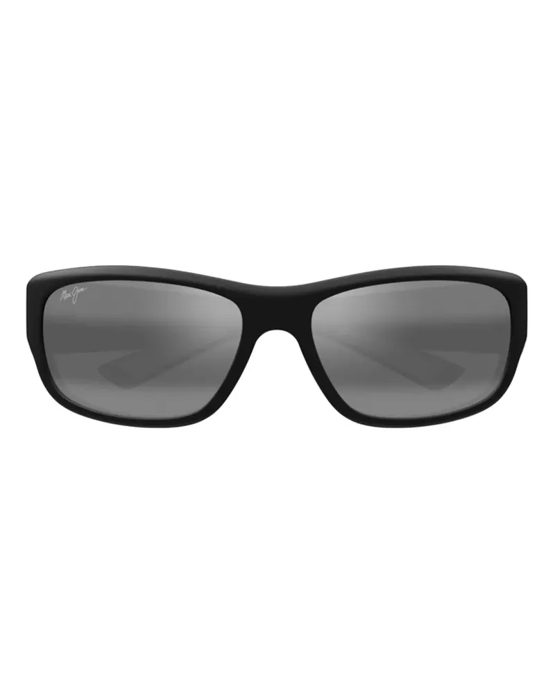 Maui Jim Ma'ukele Sonnenbrille mit eckigem Gestell - Schwarz Schwarz