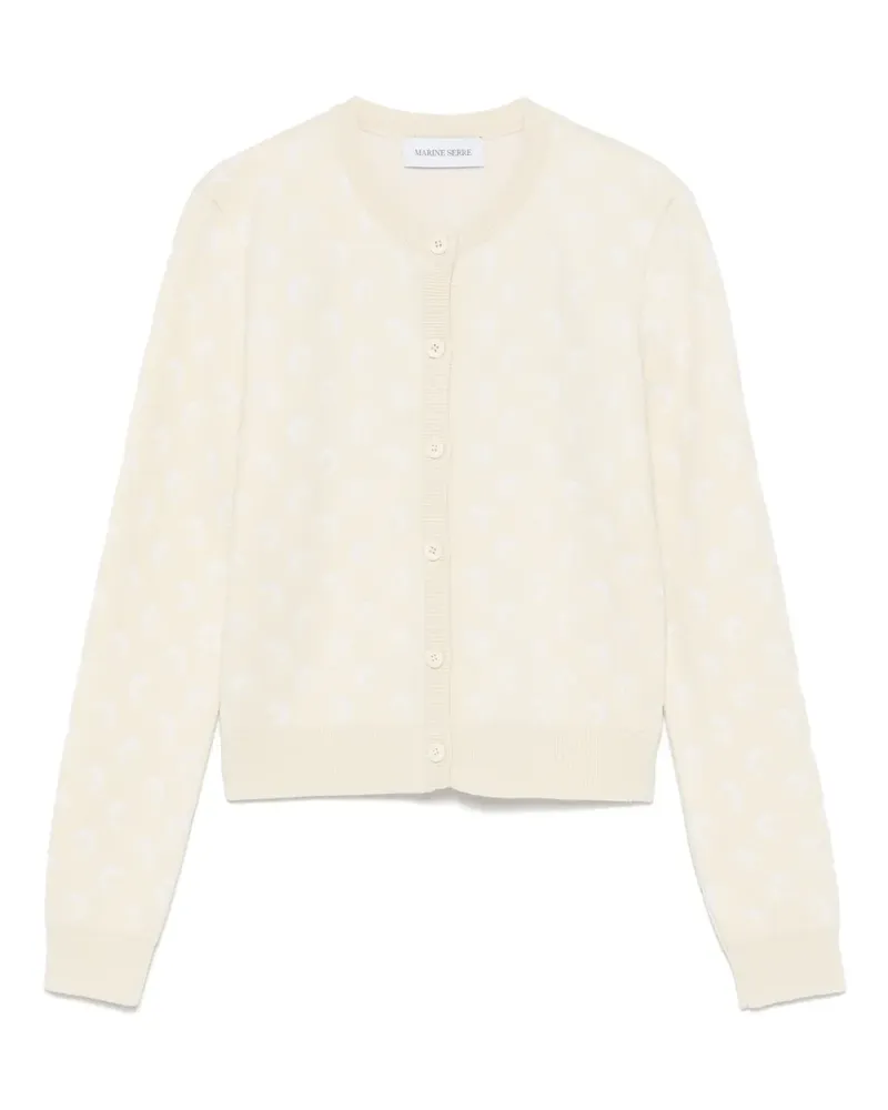Marine Serre Cardigan aus Mond-Jacquard - Nude Nude