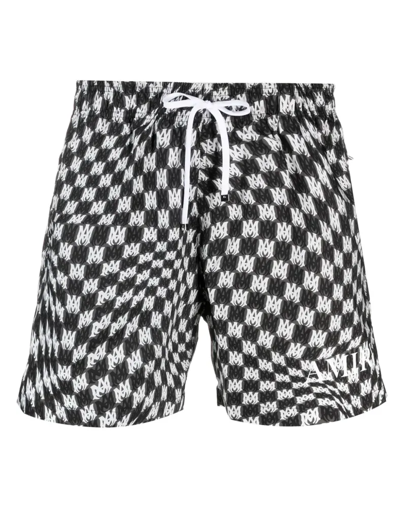 Amiri Badeshorts mit Wavy MA-Logo - Schwarz Schwarz