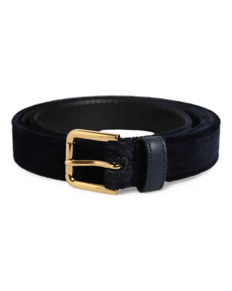 Dolce & Gabbana velvet buckle belt - Blau Blau