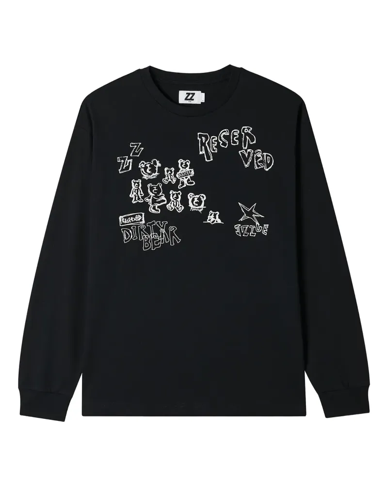 Izzue Sweatshirt mit grafischem Print - Schwarz Schwarz