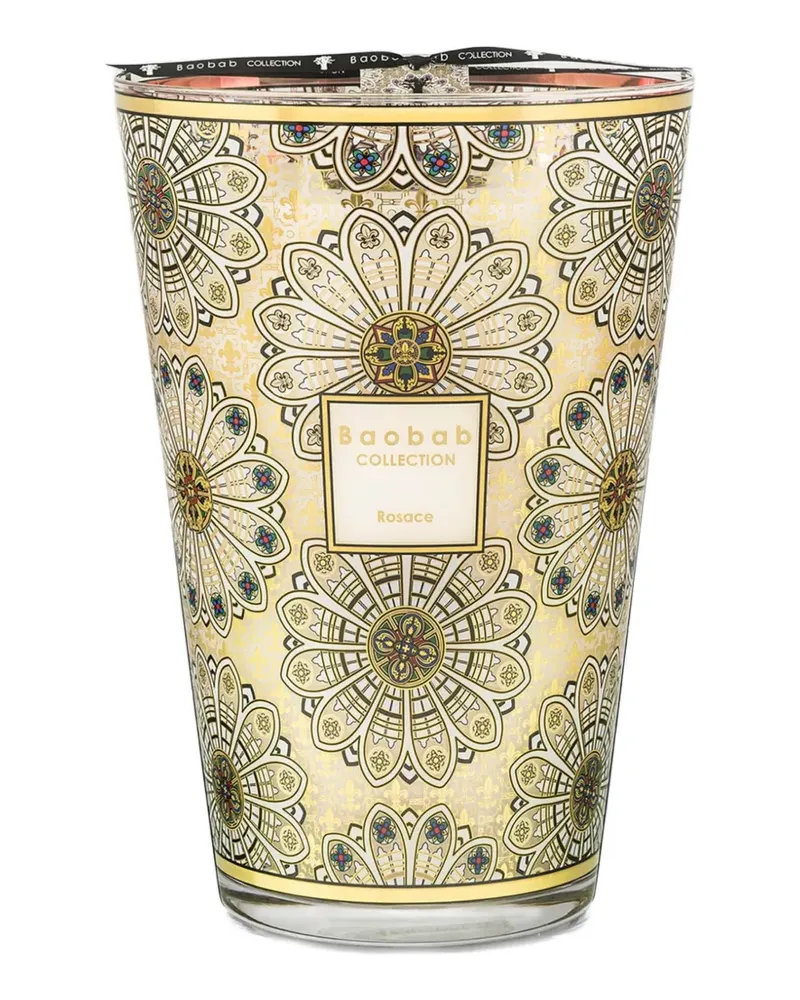 Baobab Collection Rosace floral-pattern candle - Nude Nude