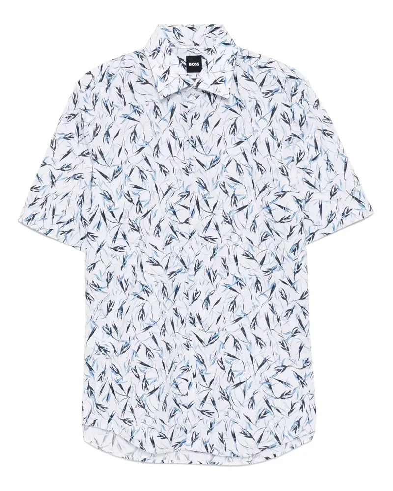 HUGO BOSS Hemd mit grafischem Print - Weiß Weiß