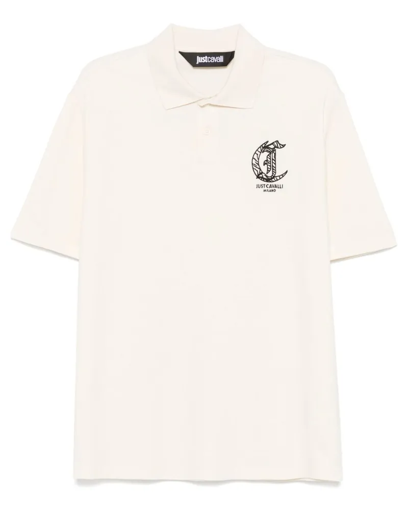 Just Cavalli Poloshirt mit Logo-Stickerei - Nude Nude
